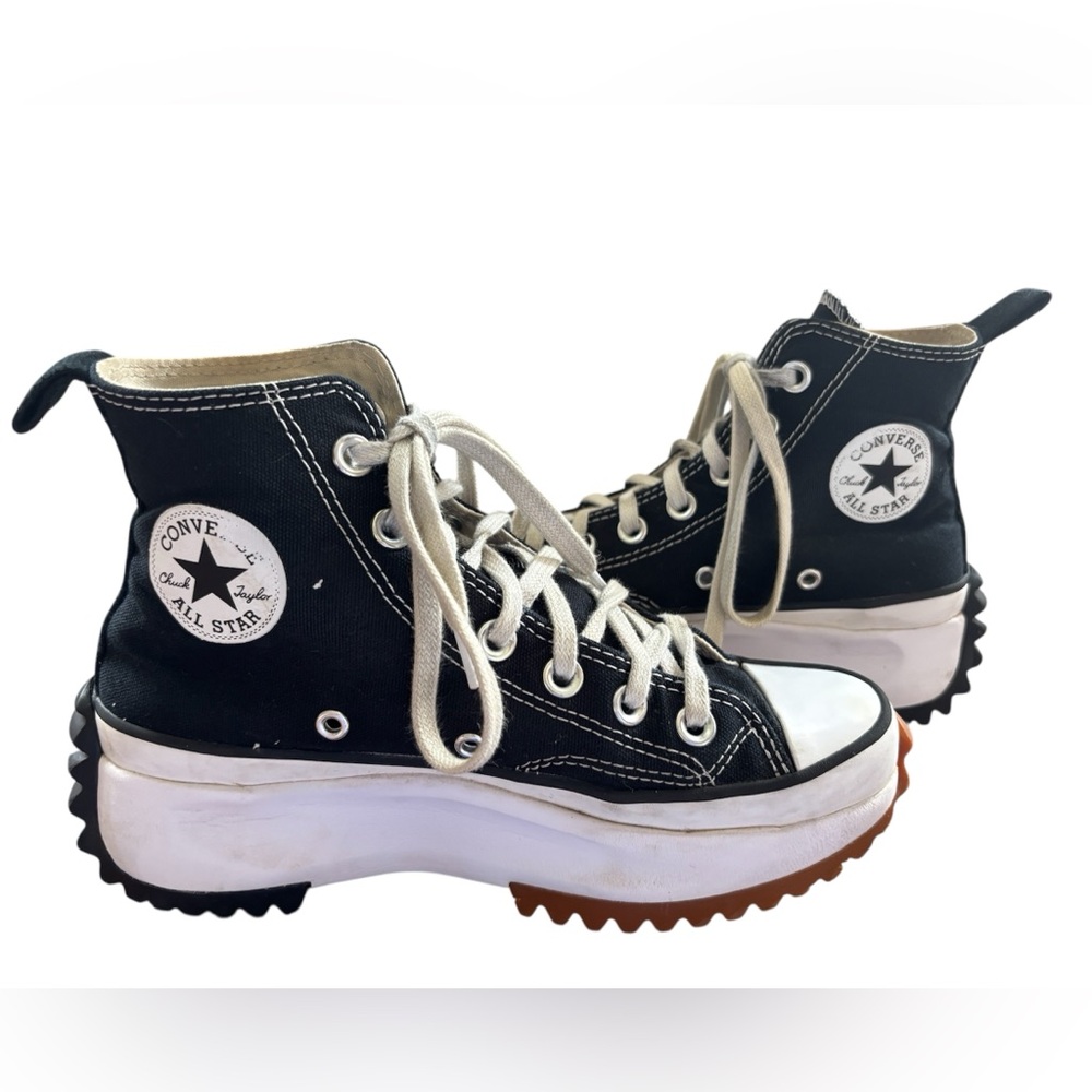 CONVERSE Chuck Taylor Run Star Hike High Top Black Lace Sneaker Platform Women 5